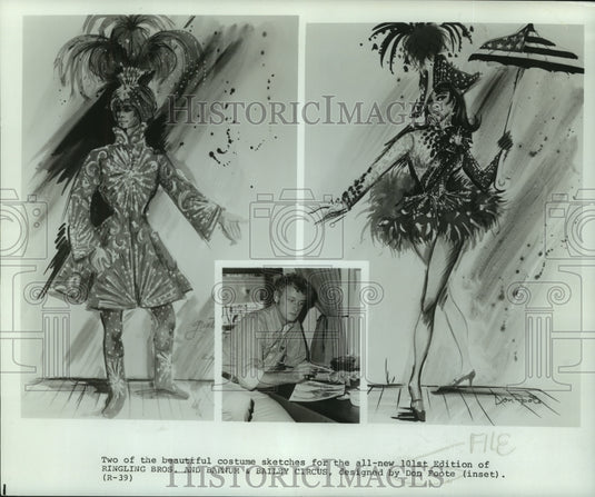 1981 Press Photo Don Foote, costume designer Ringling Bros-Barnum & Bailey-Historic Images