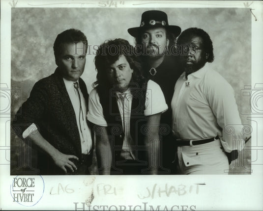 1990 Press Photo Force of Habit band members - nop28765 - Historic Images