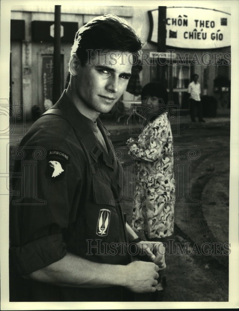 1988 Johnny McKay, the new member of "Tour of Duty" airing on CBS. - Historic Images