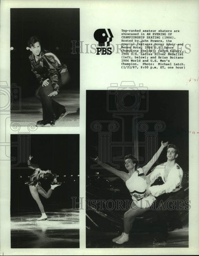 1987 Figure Skaters in PBS&#39; &quot;An Evening of Championship Skating&quot; - Historic Images