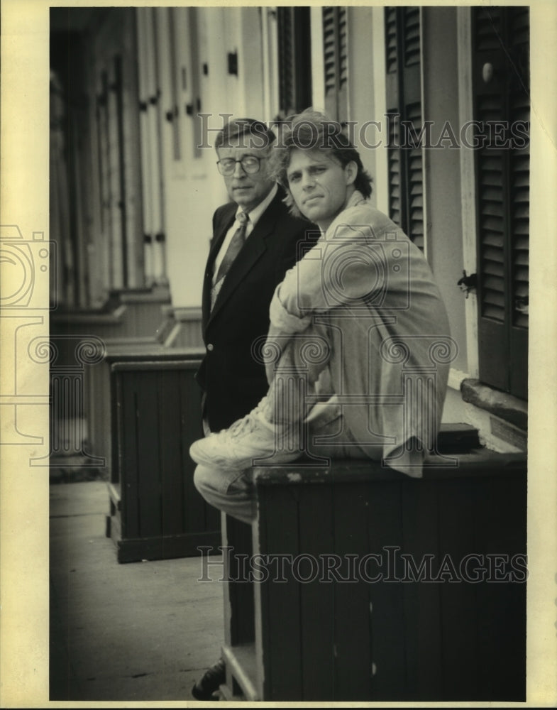 1993 Press Photo Playwright Frank Gagnard and actor Patrick Horrigan - nop29261 - Historic Images