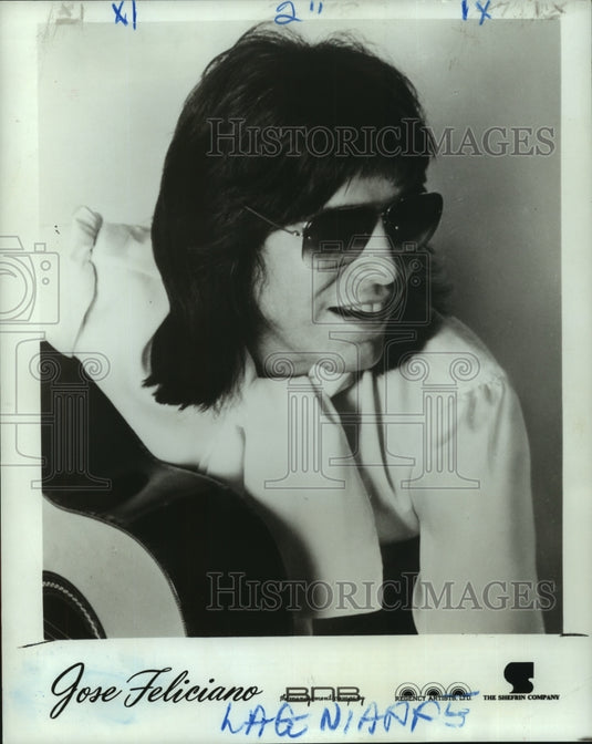 1978 Press Photo Jose Feliciano, vocalist & guitarist performing at Rosy's-Historic Images