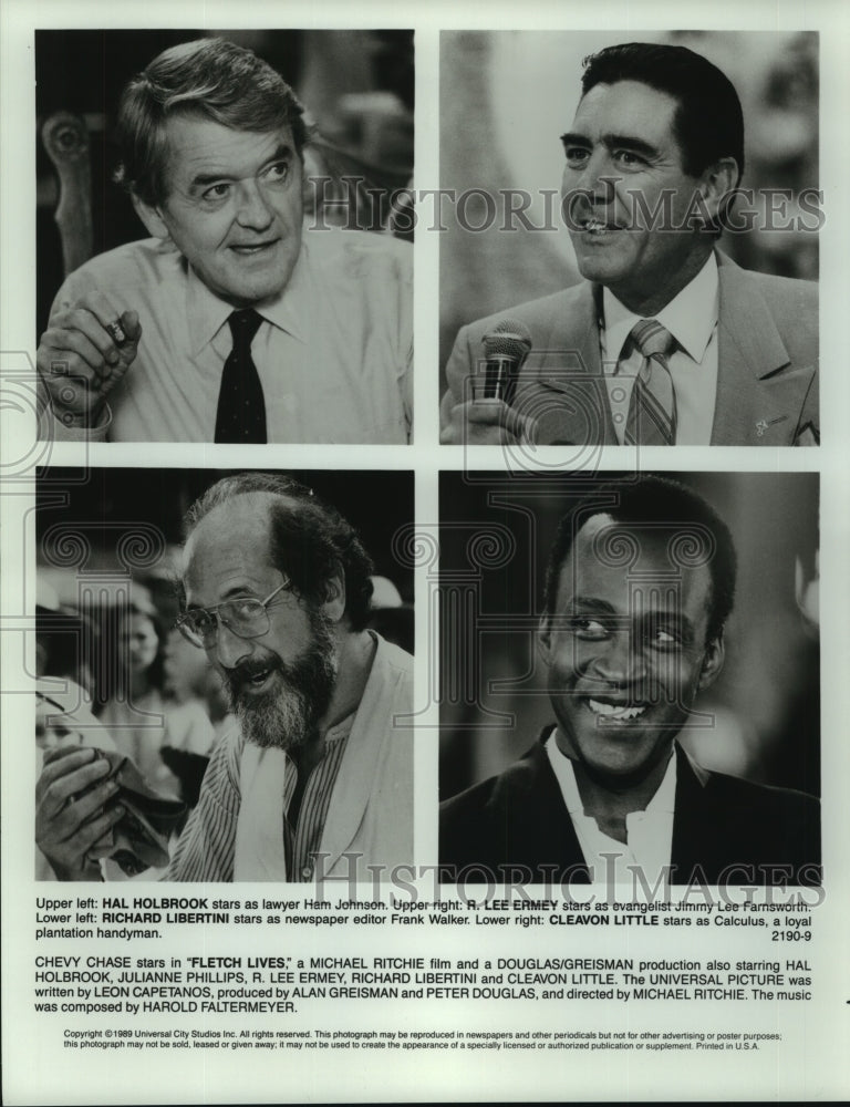 1989 Hal Holbrook and other cast members star in "Fletch Lives" - Historic Images