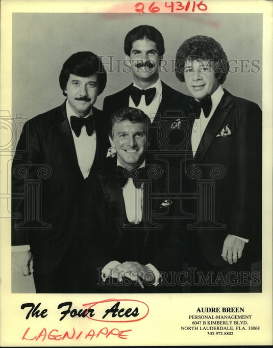 1960 Members of The Four Aces- Singing Group - Historic Images