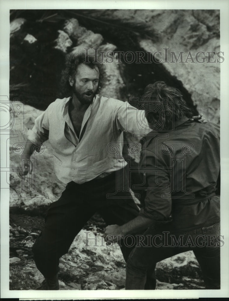 1984 Press Photo Anthony Geary and Judson Scott, &quot;General Hospital&quot; - nop29489 - Historic Images