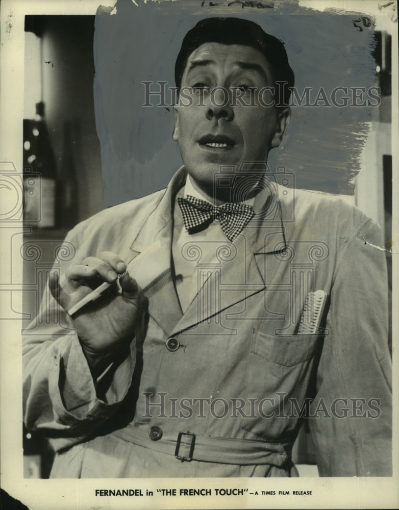 1956 Press Photo Famous French comedian, Fernandel "The French Touch"- Historic Images