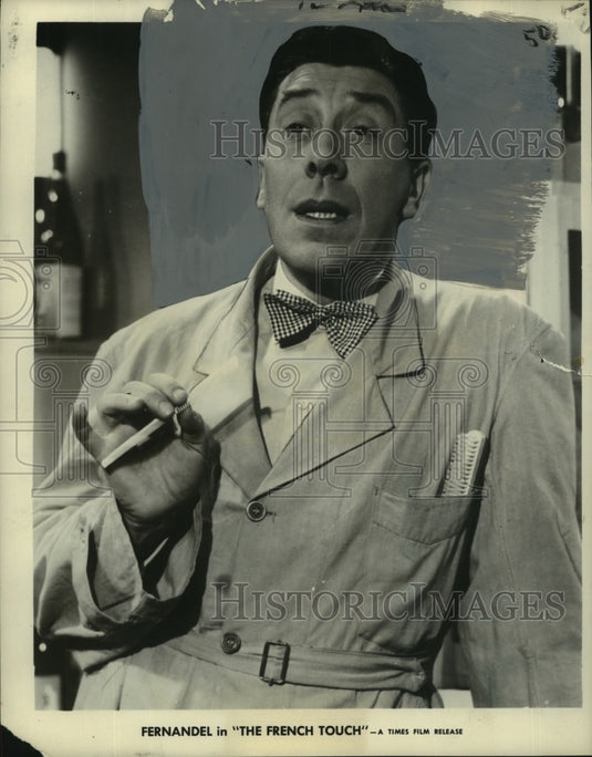 1956 Press Photo Famous French comedian, Fernandel "The French Touch"- Historic Images