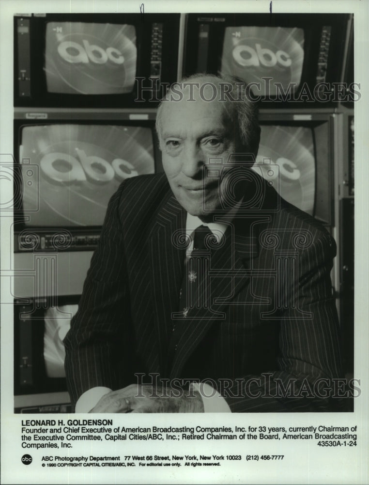 1991 Press Photo Leonard Goldenson, Founder of American Broadcasting Companies - Historic Images