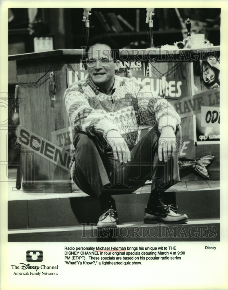 1990 Press Photo Radio personality Michael Feldman in Whad&#39;Ya Know - nop29620 - Historic Images