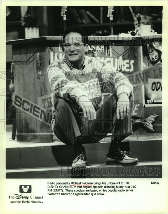 1990 Press Photo Radio personality Michael Feldman in Whad'Ya Know - nop29620 - Historic Images