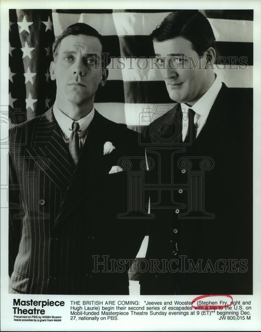 1993 Press Photo Stephen Fry and Hugh Laurie in "Jeeves and Wooster" - nop29744 - Historic Images