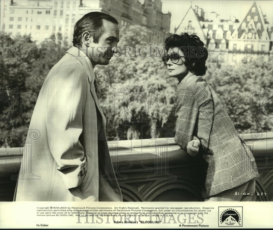Press Photo Ben Gazzara and Audrey Hepburn, "Sidney Sheldon's Bloodline" - Historic Images