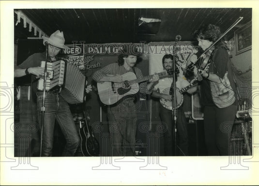 1989 Press Photo Flaky Jake's Double Take band members at Ruby's Roadhouse - Historic Images