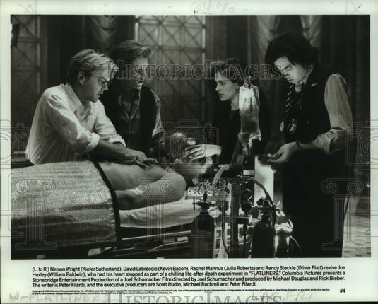 1990 Press Photo Cast of actors in the movie "Flatliners" - nop29948 - Historic Images