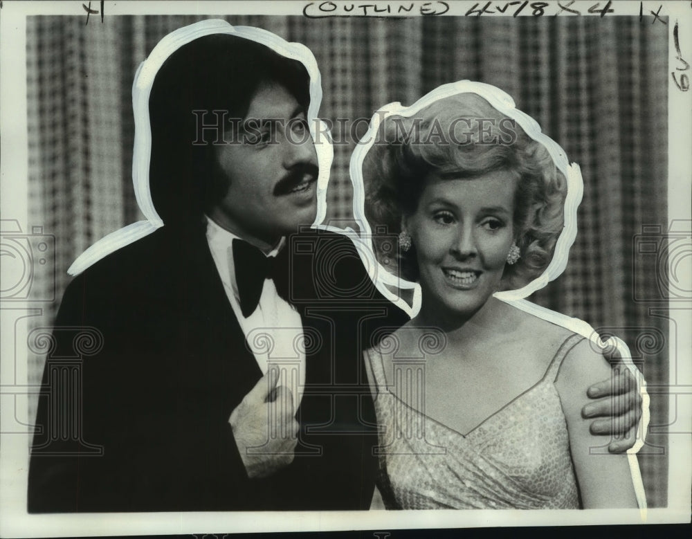 1976 Press Photo Tony Orlando and Georgia Engel in Tony Orlando and Dawn on CBS - Historic Images