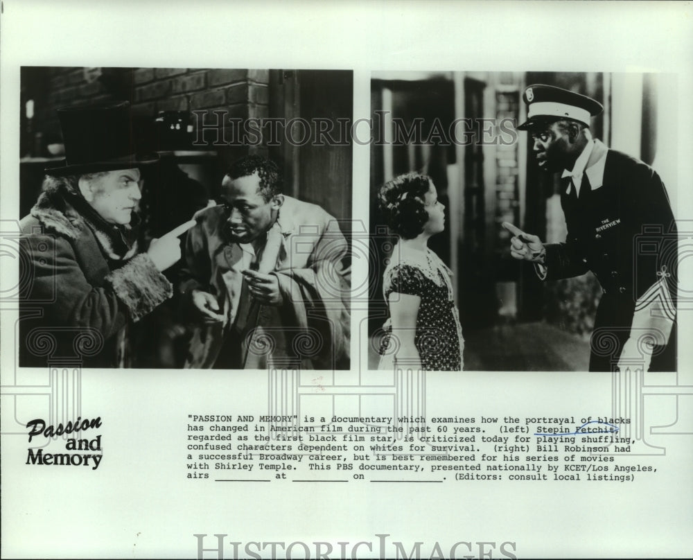 1986 Stepin Fetchit with Shirley Temple in Movie and Bill Robinson - Historic Images