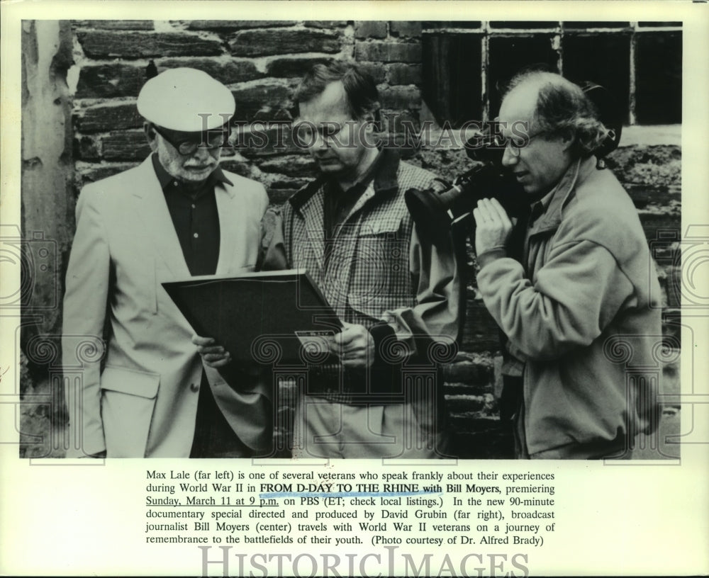 1990 Press Photo Max Lale shares experiences in From D-Day To The Rhine show - Historic Images