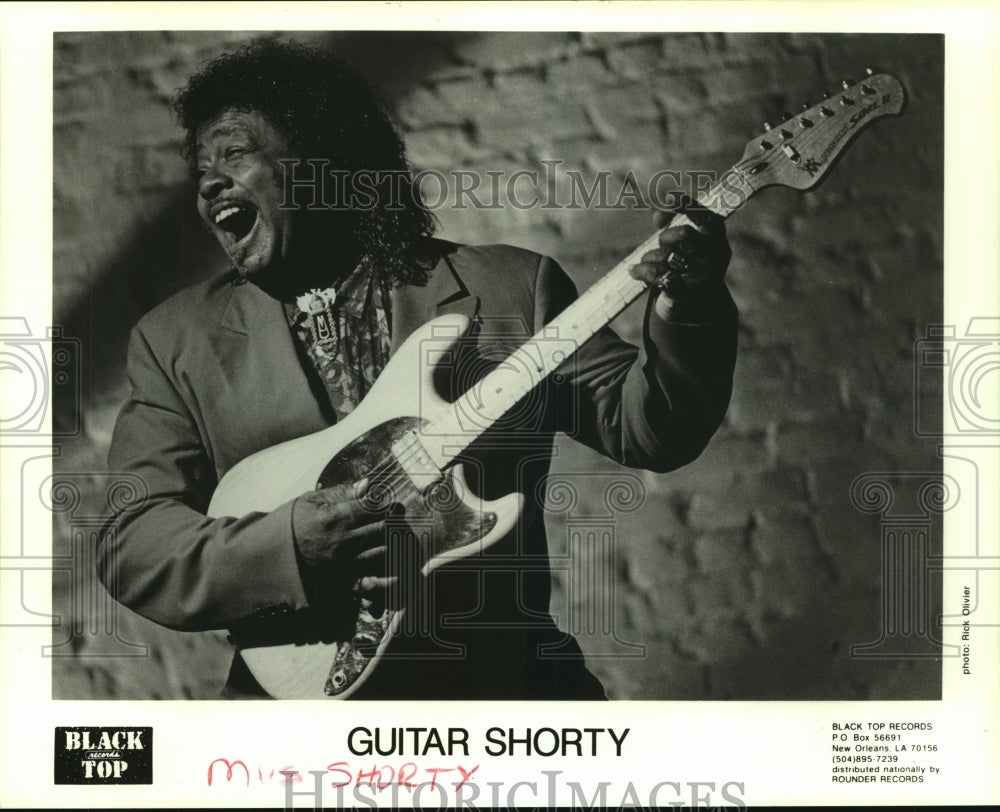 1994 Press Photo Guitar Shorty, playing his guitar - nop30271 - Historic Images