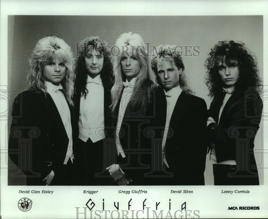 1986 Press Photo MCA Records American rock band Giuffria - nop30432 - Historic Images