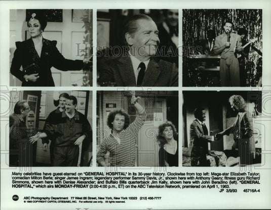 1993 Celebrity Guest Stars who appeared on "General Hospital" - Historic Images