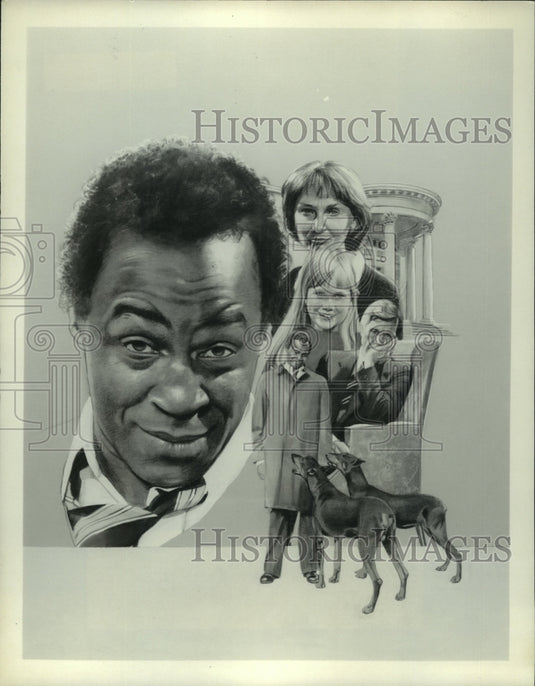 1979 Press Photo Artwork piece-Robert Guillaume & "Benson" cast in "Benson" - Historic Images