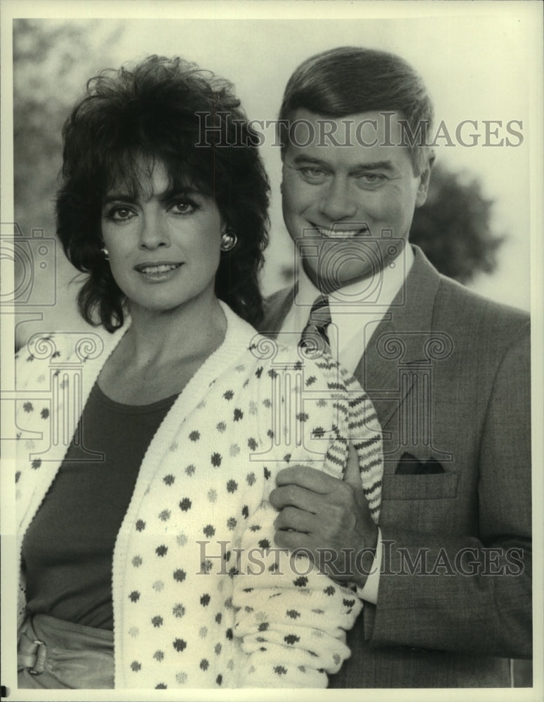 1983 Actors Linda Gray, Larry Hagman of &quot;Dallas&quot; - Historic Images