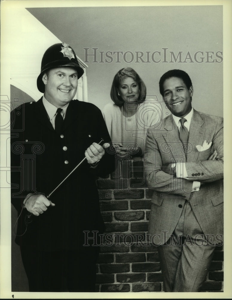 1986 Press Photo Anchor Bryant Gumbel, Jane Pauley, Willard Scott of Today Show - Historic Images