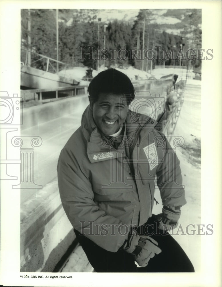 1994 Sportscaster Greg Gumbel at 1994 Winter Olympics - Historic Images