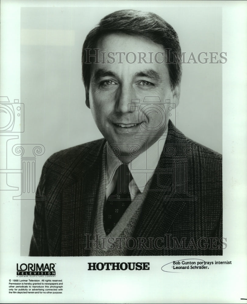 1988 Bob Gunton portrays internist Leonard Schrader in Hothouse - Historic Images