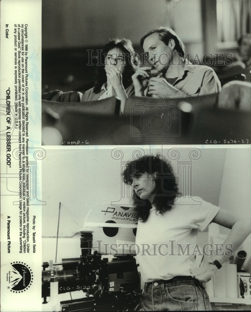 1986 Press Photo Scenes from the Paramount Film &quot;Children of a Lesser God&quot; - Historic Images