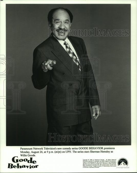 1996 Press Photo Sherman Hemsley of "Goode Behavior" - nop31031-Historic Images