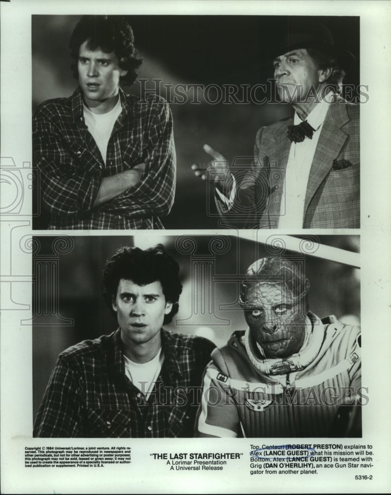 1984 Press Photo Robert Preston &amp; Lance Guest in The Last Starfighter - Historic Images