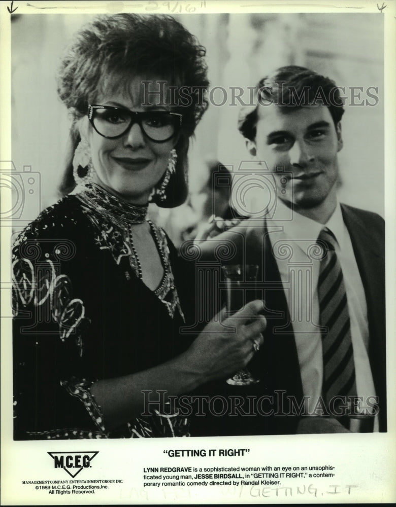 1989 Lynn Redgrave and Jesse Birdsall star in "Getting It Right" - Historic Images