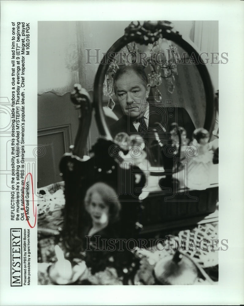 1992 Press Photo Michael Gambon, &quot;Mystery!&quot; - nop31253 - Historic Images