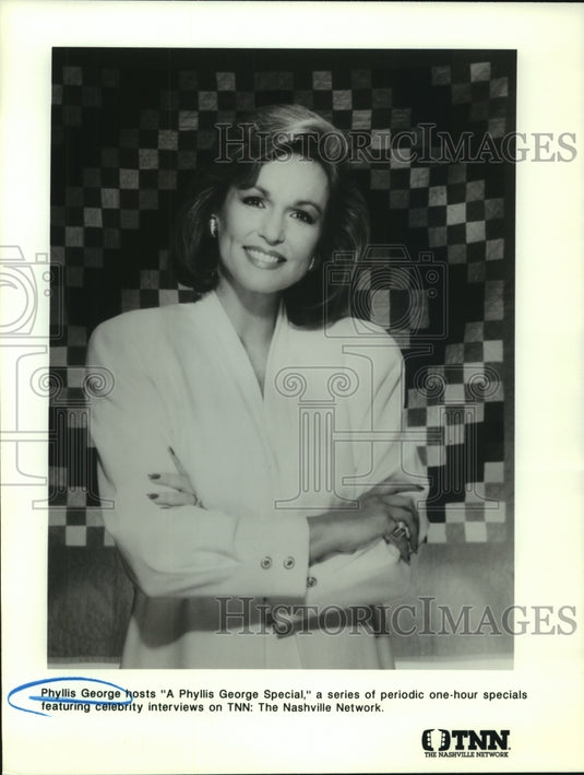 Phyllis George hosts "A Phyllis George Special," on TNN - Historic Images