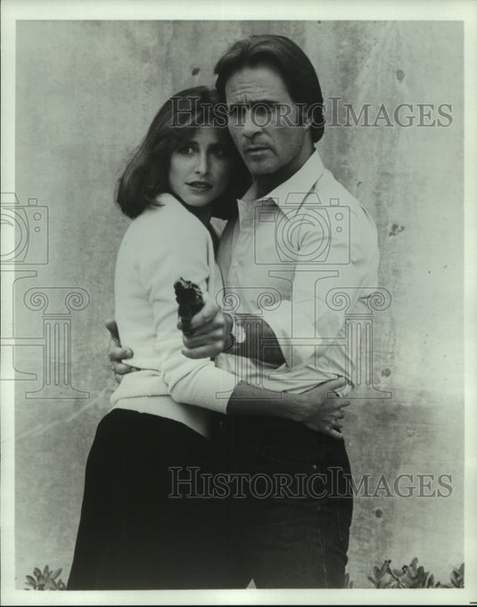 1982 Press Photo Actors Gil Gerard, Mimi Rogers in "Hear No Evil" - nop31538 - Historic Images