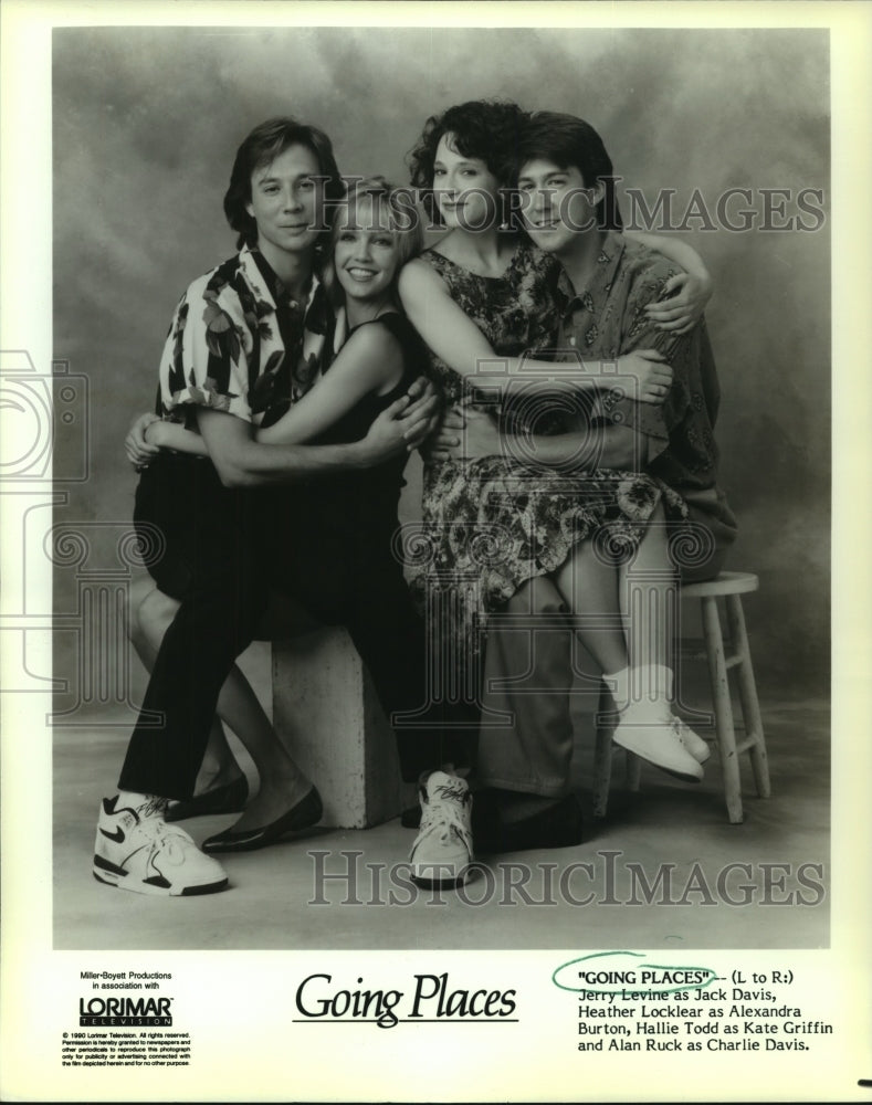 1990 Four Members of the cast of Going Places including Jack Davis - Historic Images