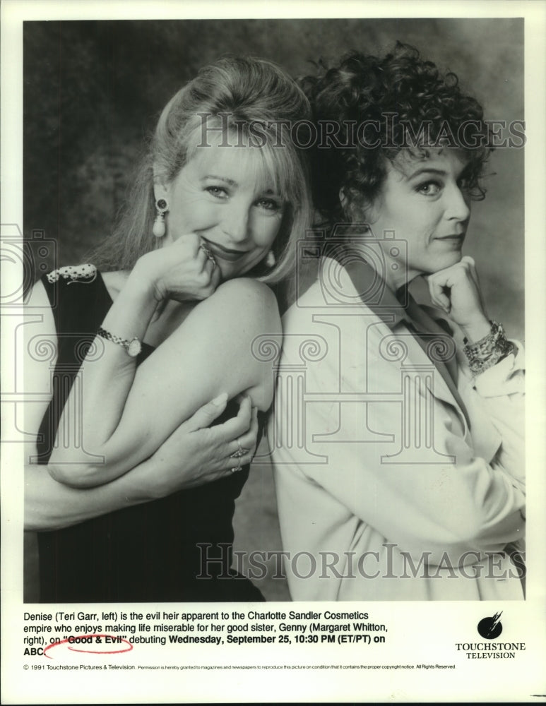 1991 Teri Garr and Margaret Whitton on Good and Evil Show on ABC - Historic Images