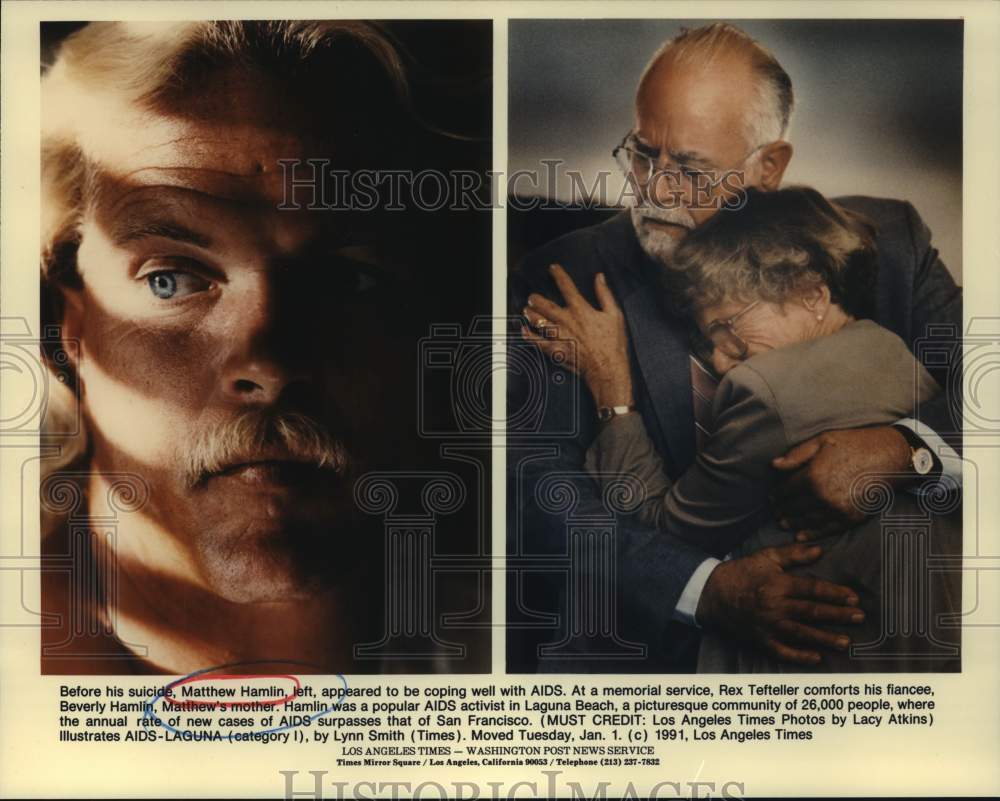 1991 Press Photo Matthew Hamlin, AIDS activist- committed suicide - nop31912-Historic Images