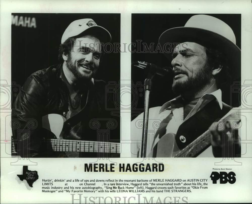 1982 Press Photo Merle Haggard appearing on Austin City Limits - nop31933-Historic Images