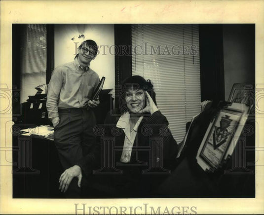 1992 Press Photo Banu Gibson and Buzz Podewell- New Orleans "Couple"-Historic Images
