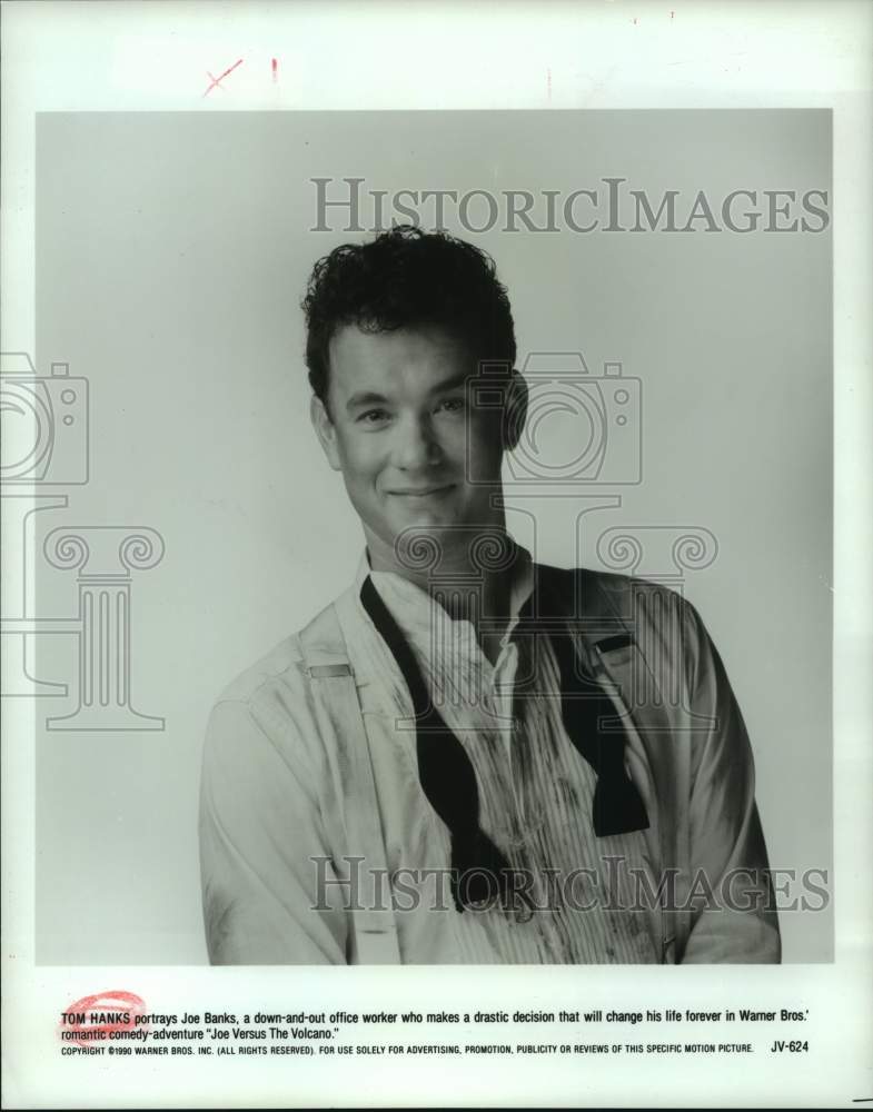 1990 Press Photo Actor Tom Hanks as Joe Banks in &quot;Joe Versus The Volcano&quot; movie-Historic Images