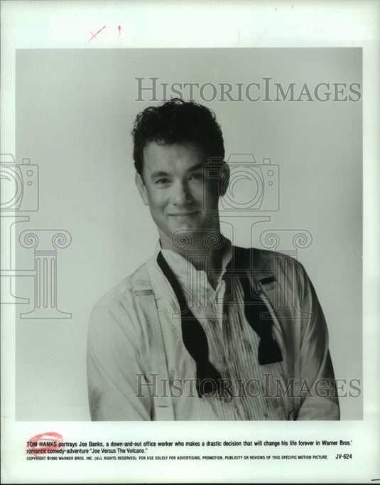 1990 Press Photo Actor Tom Hanks as Joe Banks in "Joe Versus The Volcano" movie-Historic Images