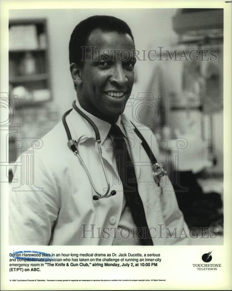 1990 Press Photo Actor Dorian Harewood in &quot;The Knife &amp; Gun Club&quot; on ABC-TV-Historic Images