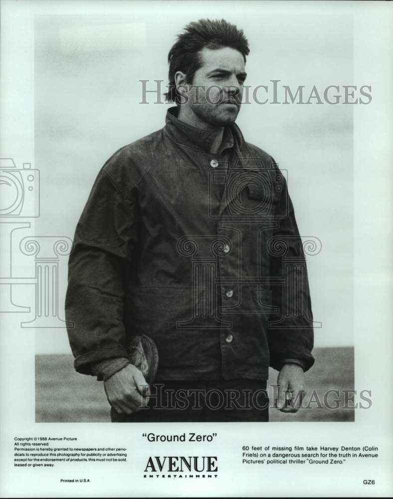 1988 Press Photo Actor Colin Friels in &quot;Ground Zero&quot; movie - nop33639-Historic Images