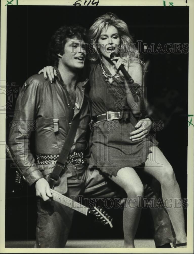 1984 Press Photo Actors Davis Hasselhoff, Catherine Hickland Hasselhoff on NBC-Historic Images