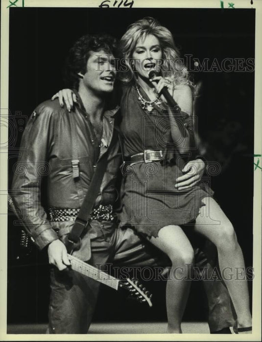 1984 Press Photo Actors Davis Hasselhoff, Catherine Hickland Hasselhoff on NBC-Historic Images