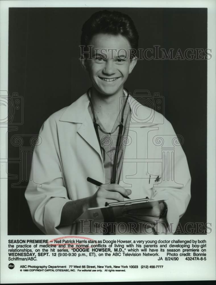 1990 Press Photo Neil Patrick Harris stars as Doogie Howser, a young doctor-Historic Images