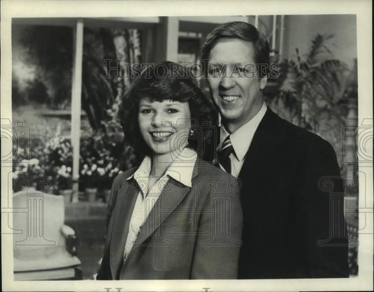 1979 Press Photo David Hartman, Sandy Hill in "Good Morning America" on ABC-Historic Images