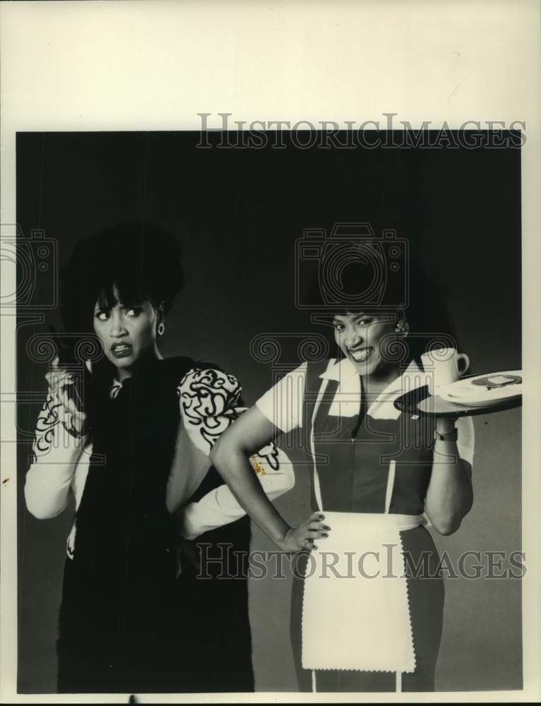 1989 Press Photo Jackee Harris in dual roles. - nop35218-Historic Images